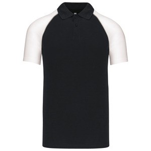 Kariban K226 - POLO BASE BALL - CONTRAST POLO SHIRT Black/White