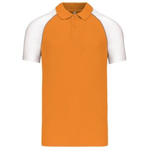 Kariban K226 - POLO BASE BALL - CONTRAST POLO SHIRT Orange/White