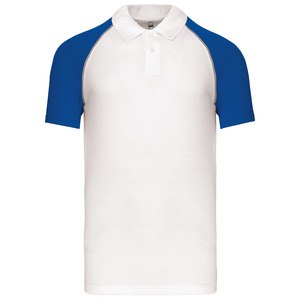 Kariban K226 - POLO BASE BALL - CONTRAST POLO SHIRT White/Royal Blue