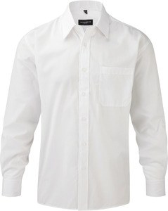 Russell Collection RU934M - Mens Long Sleeve Polycotton Easy Care Poplin Shirt