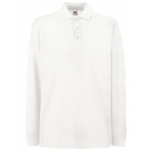 Fruit of the Loom SS258 - Premium long sleeve polo White