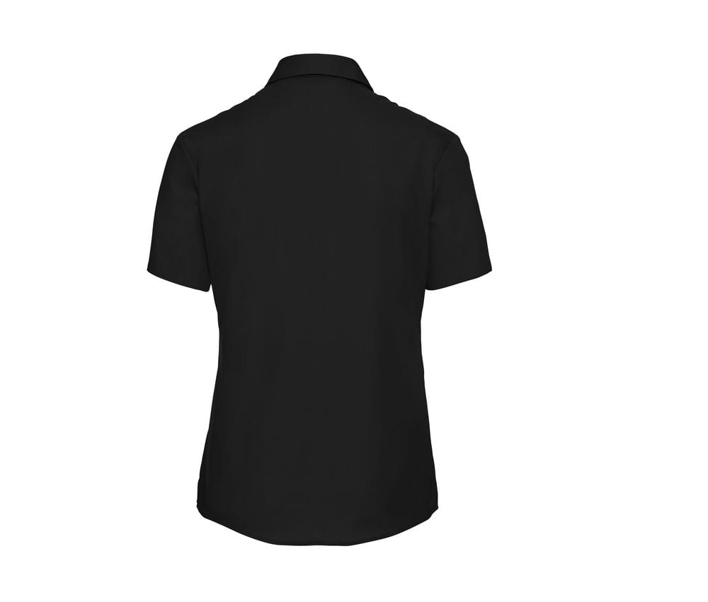 Russell Collection J937F - Women's short sleeve pure cotton easycare poplin shirt