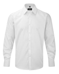 Russell Europe R-962M-0 - Men`s LS Herringbone Shirt White