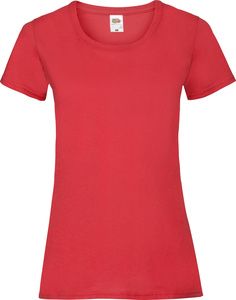 Fruit of the Loom 61-372-0 - Women's 100% Cotton Lady-Fit T-Shirt Red