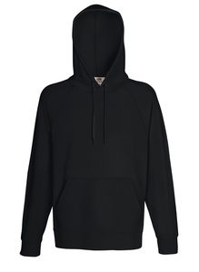 Fruit of the Loom 62-140-0 - Lightweight Hooded Sweat Black