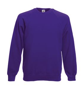Fruit of the Loom 62-216-0 - Men's Raglan Sweatshirt Purple