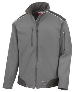 Result Work-Guard R124 - Ripstop Soft Shell Work Jacket Grey/Black