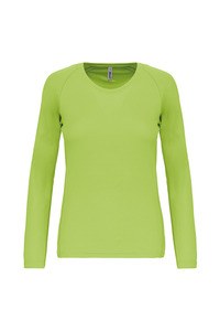 ProAct PA444 - LADIES' LONG SLEEVE SPORTS T-SHIRT Lime