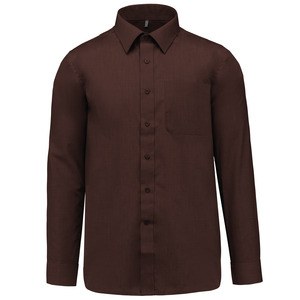 Kariban K545 - JOFREY - MEN'S LONG SLEEVE EASY CARE POLYCOTTON POPLIN SHIRT Brown