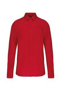 Kariban K541 - MEN'S LONG SLEEVE EASY CARE COTTON POPLIN SHIRT Classic Red