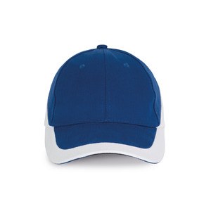 K-up KP045 - RACING - BI-COLOUR 6 PANEL CAP Royal Blue / White