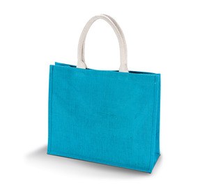 Kimood KI0219 - JUTE BEACH BAG Turquoise