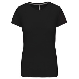 Kariban K380 - LADIES' SHORT SLEEVE CREW NECK T-SHIRT Black/Black