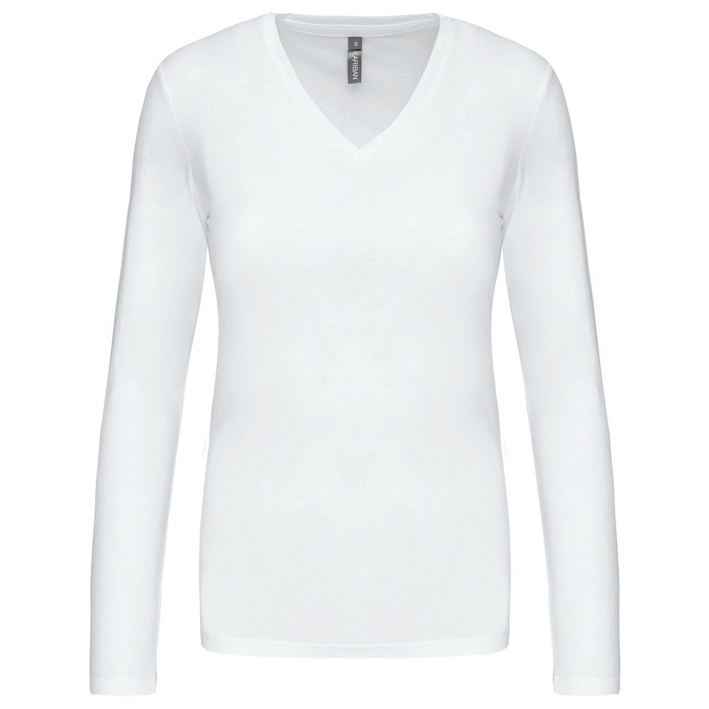 Kariban K382 - LADIES' LONG SLEEVE V-NECK T-SHIRT