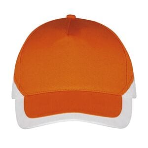 SOL'S 00595 - Booster Five Panel Contrasted Cap Orange / Blanc