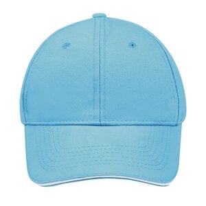 SOL'S 88100 - Buffalo Six Panel Cap Turquoise / Blanc