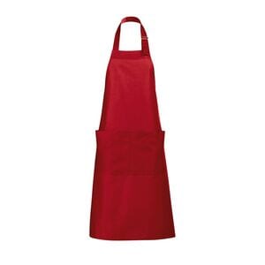 SOL'S 88010 - Gala Long Apron With Pockets Red