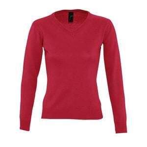 SOL'S 90010 - Galaxy Women V Neck Sweater Red