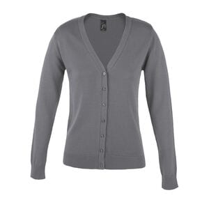 SOL'S 90012 - Golden Women V Neck Knitted Cardigan Gris moyen