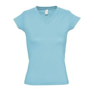 SOL'S 11388 - MOON Women's V Neck T Shirt Atoll Blue