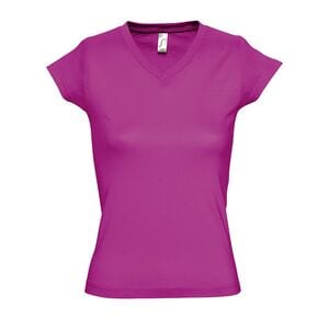 SOL'S 11388 - MOON Women's V Neck T Shirt Fuchsia