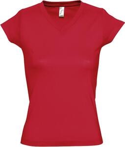 SOL'S 11388 - MOON Women's V Neck T Shirt Red