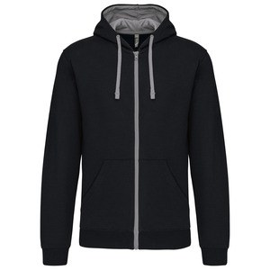 Kariban K466 - Contrast hooded full zip sweatshirt