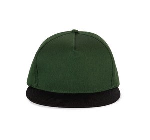 K-up KP139 - SNAPBACK CAP - 5 PANELS Forest Green/ Black