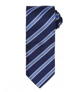 Premier PR783 - Waffle Stripe Tie Navy/Royal