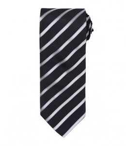 Premier PR784 - Sports Stripe Tie Black/Silver