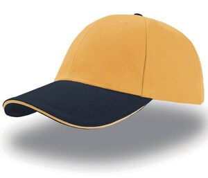 Atlantis AT003 - 6-panel sandwich cap Yellow / Navy