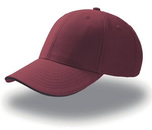 Atlantis AT094 - 6-panel cap with sandwich visor Burgundy/ Navy