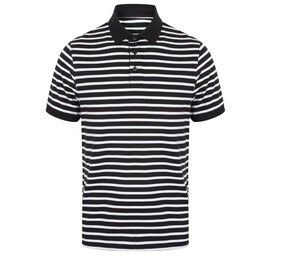 Front Row FR230 - Striped Jersey Polo Shirt Navy/White
