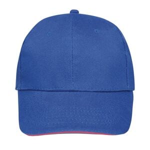 SOL'S 88100 - Buffalo Six Panel Cap Royal Blue/Neon Coral