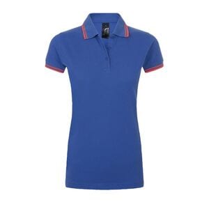 SOL'S 00578 - PASADENA WOMEN Polo Shirt Royal Blue/Neon Coral
