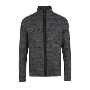 SOL'S 01652 - TURBO Knitted Fleece Jacket Dark Grey / Black