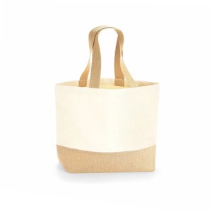 Westford mill WM451 - Cotton/burlap shopping bag Natural