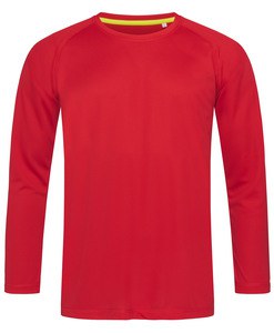 Stedman STE8420 - Long sleeve for men Stedman - ACTIVE 140 Crimson Red