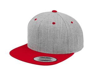 Flexfit 6089MT - Bicolor Snapback Cap Heather/ Red