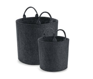 Bag Base BG728 - Storage Felt Basket Charcoal Melange