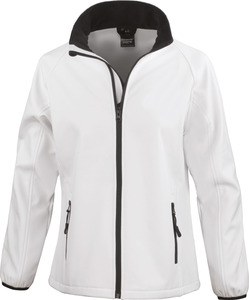 Result R231F - Core Ladies Printable Soft Shell White / Black