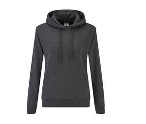 Fruit of the Loom SC269 - Women's Hoodie With Kangaroo Pocket Dark Heather Grey