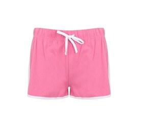 SF Women SK069 - Women's retro shorts Bright Pink / White