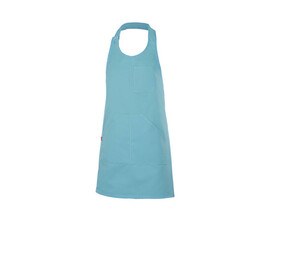 VELILLA V4212 - Short buttoned bib apron Turquoise