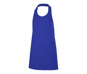 VELILLA V4212 - Short buttoned bib apron Royal Blue