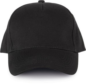 K-up KP135 - 5 PANELS ORGANIC COTTON CAP Black