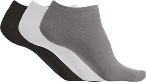 Proact PA033 - Microfibre trainer socks pack of 3 pairs Storm Grey / White / Black
