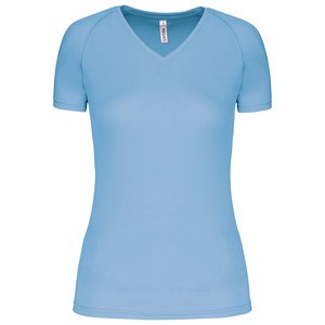 Proact PA477 - Ladies’ V-neck short-sleeved sports T-shirt Sky Blue