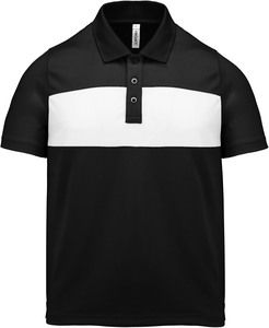 Proact PA494 - Kids' short-sleeved polo-shirt Black / White
