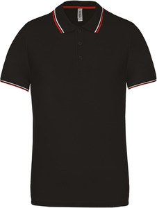 Kariban K250 - MEN'S SHORT SLEEVE POLO SHIRT Black / Red / White